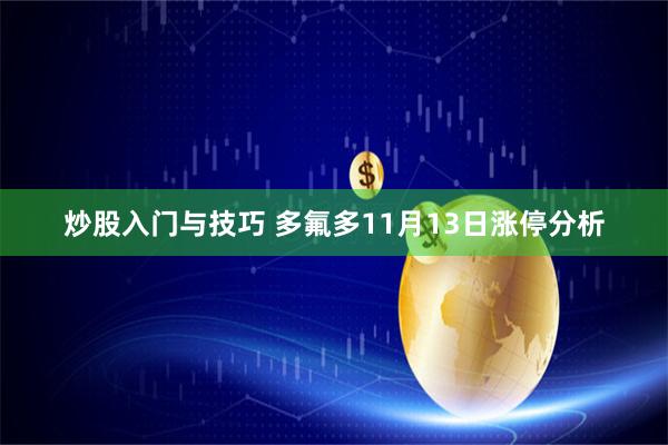 炒股入门与技巧 多氟多11月13日涨停分析